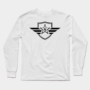 Military Army Monogram Initial Letter S Long Sleeve T-Shirt